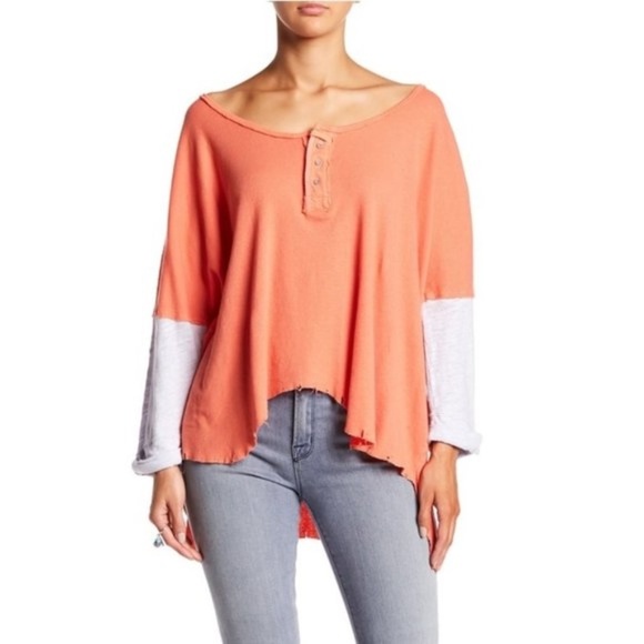 Free People We the Free Star Henley Top - Picture 1 of 7
